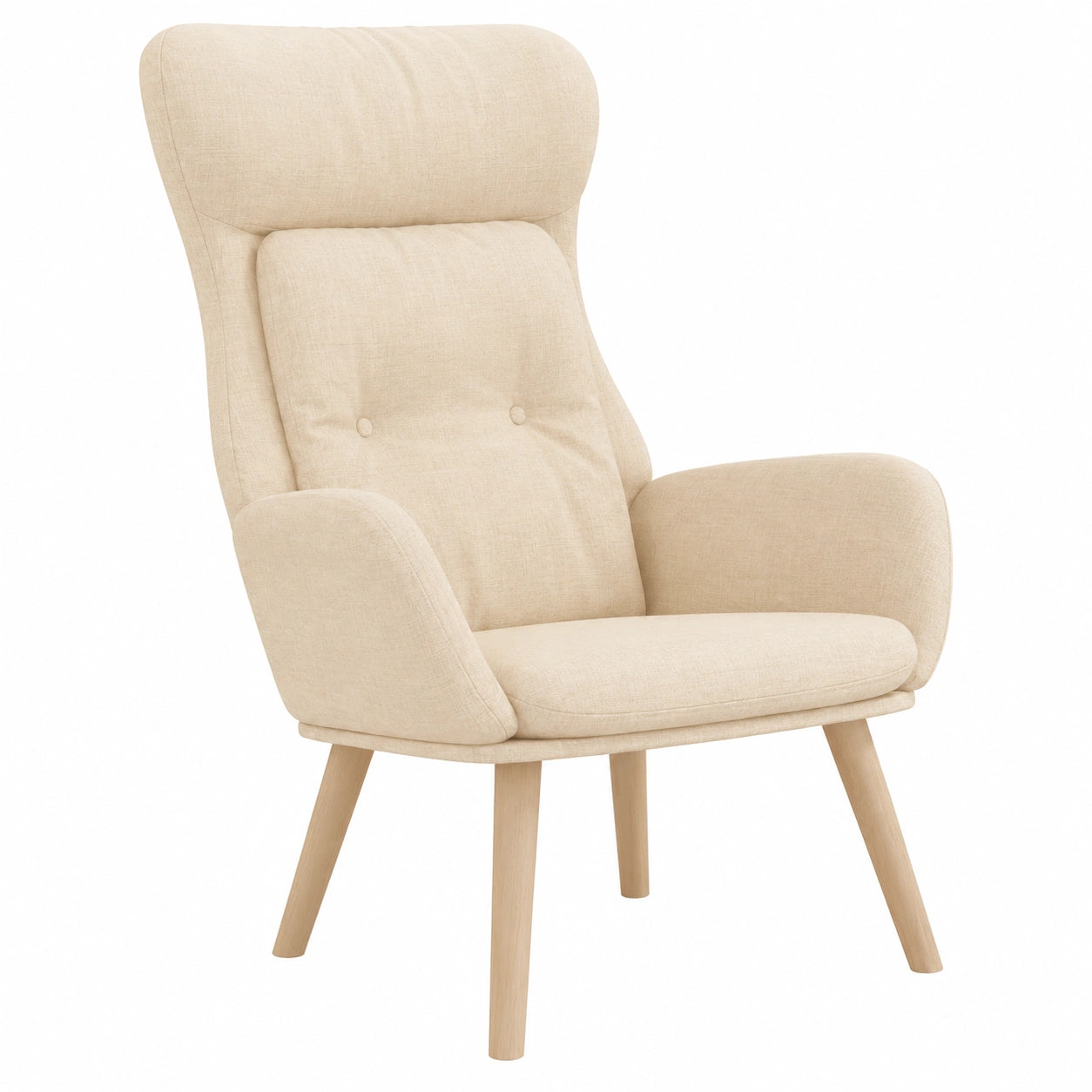 Bequemer Relaxsessel für Wohnzimmer in Creme, Verstellbarer TV-Sessel