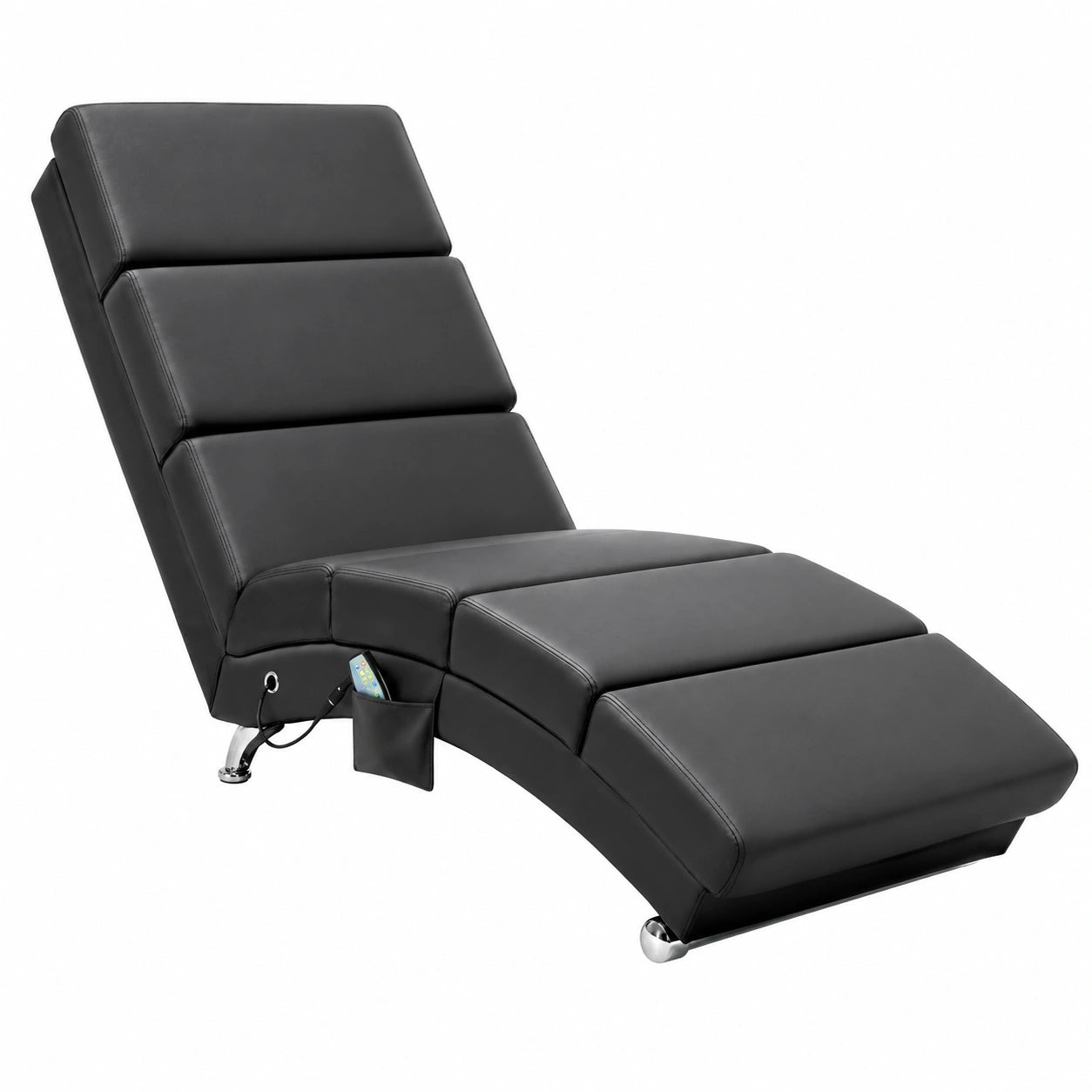 Casaria® Ergonomische Relaxliege mit Massage- und Heizfunktion, Kunstleder, Schwarz