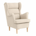 Moderner Leinen-Loungesessel Weiß, 74x84x100 cm – Komfortabler Relaxsessel für Wohnzimmer und Schlafzimmer