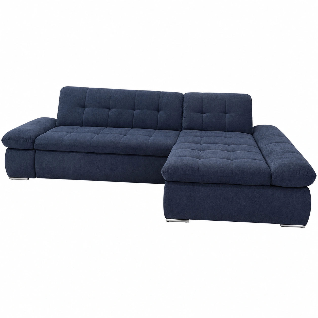 Wohnlandschaft Ecksofa Moric mit Schlaffunktion, Dunkelblau, 300x172x80 cm