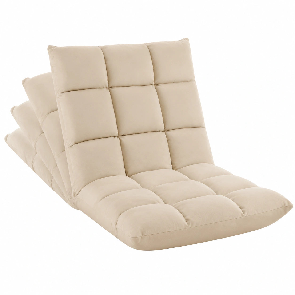 Tectake® Faltbarer XXL Relaxsessel mit Verstellbarer Rückenlehne - Beige