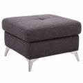 CAVADORE Stilvoller Polsterhocker Bali - Perfekte Ergänzung für Ecksofa, 72 x 46 x 72 cm, Dunkelgrau