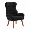 Eleganter SKM Relaxsessel aus schwarzem Samt, 10,3kg - Modell 42001893