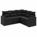 Rattan Ecklounge mit Stauraum für Balkon und Garten