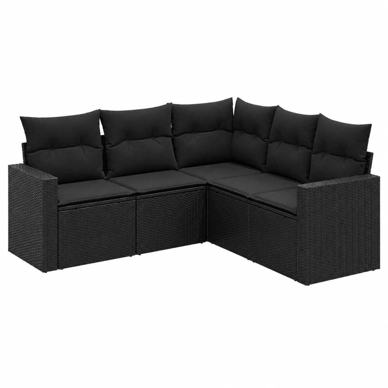 Rattan Ecklounge mit Stauraum für Balkon und Garten