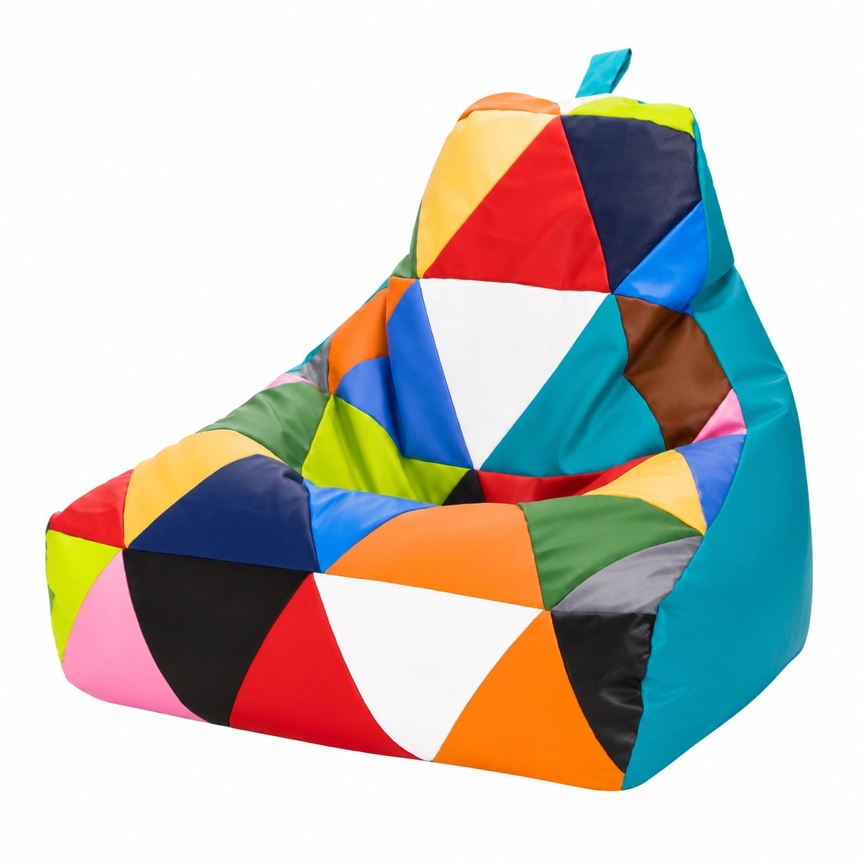 Ecopuf Keiko Outdoor Pouf Sessel - Wasserfestes Sitzkissen mit Styroporkugeln - Entspannung für drinnen und draußen - Türkis, Größe M