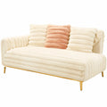 Weicher LINGKY Sofabezug für Ecksofas, Plüsch-Überwurf, rutschfest, für Haustiere geeignet, Creme, 70x150 cm