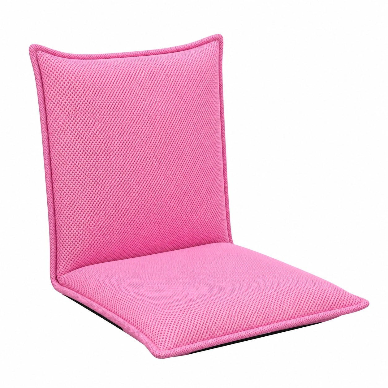 Klappbarer Bodensessel mit 6-stufig verstellbarer Rückenlehne, gepolstertes Meditationssofa in Rosa