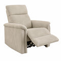 Eleganter Relaxsessel mit Federkern und Cordbezug, Verstellbar, Beige