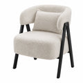 Bequemer GIANTEX Relaxsessel mit Metallbeinen und Lendenkissen, ideal für Wohnzimmer und Leseecke (Grau)