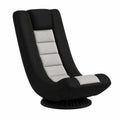 COSTWAY 360° Drehbarer Bodenstuhl, Klappbares Relaxsofa mit Verstellbarer Rückenlehne, Ideal zum Fernsehen, Lesen und Gaming, Grau