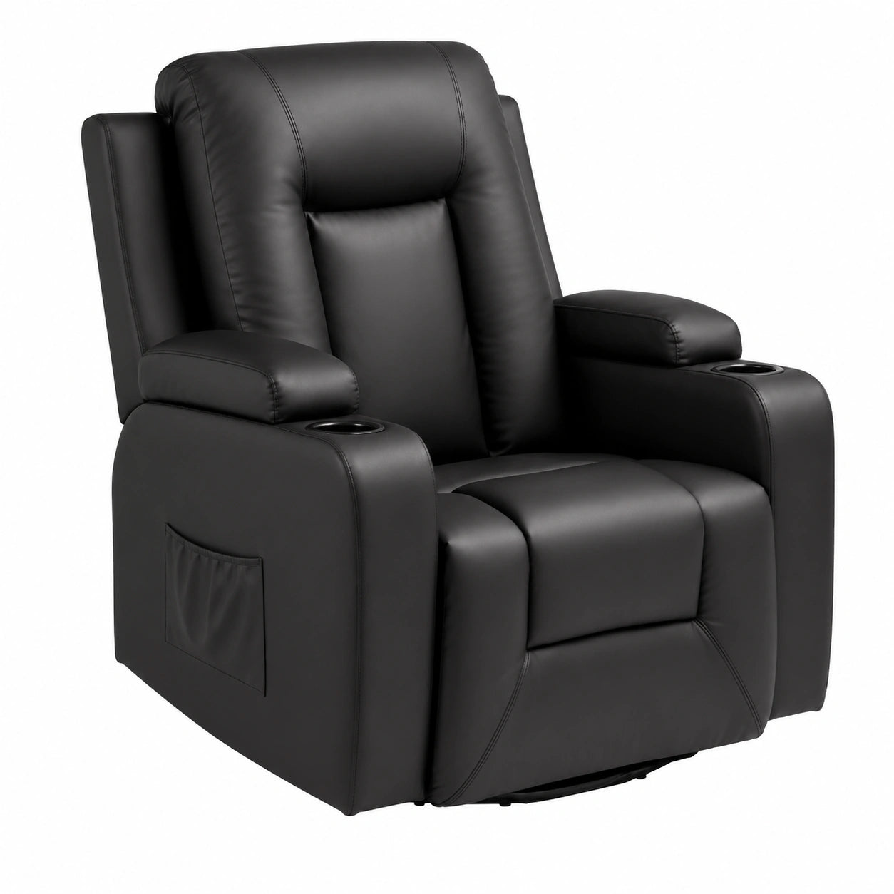 Komfortabler Relaxsessel mit Liege- und Drehfunktion, belastbar bis 150 kg, Braun