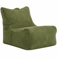Ecopuf Flavio Sitzsack mit Samtbezug und Tasche - Bequemer Pouf für Wohnzimmer in Grün
