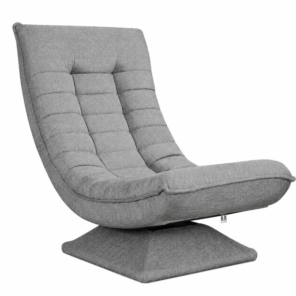 Casaria® Verstellbarer 360° Drehstuhl bis 150kg, Polsterung, Klappbare Rückenlehne, Grau